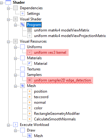 This is a picture of the document AFTER rebuilding the shader.