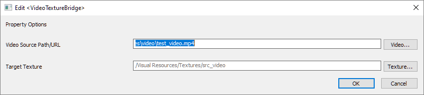 This is a picture of the VideoTextureBridge node edit dialog.