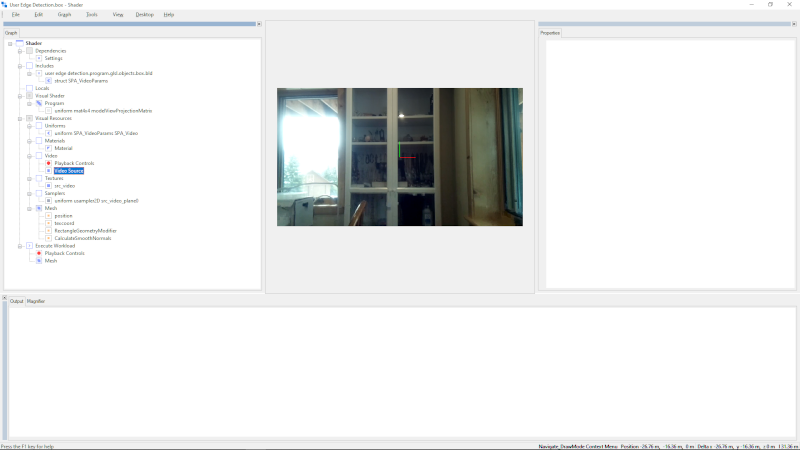 This is a picture of video from the Raspberry Pi video camera being rendered in the Layout application.