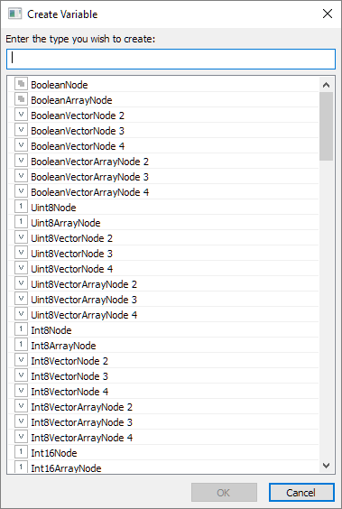 This is a picture of the local variable type select dialog.