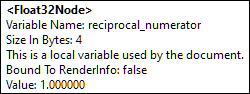 This is a picture of the Float32Node tooltip.