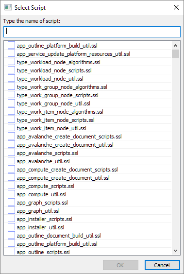 This is a picture of the app script search box.