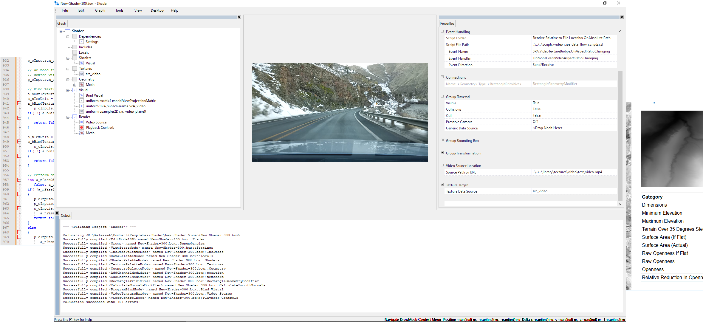 This is an image of the Simdify Shader application being used for video processing.
